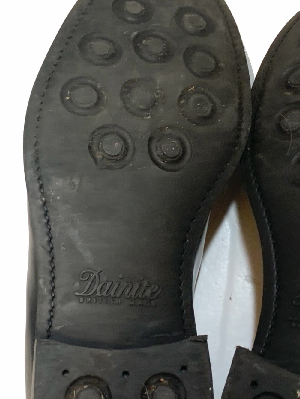 Sanders loafers Men's Black Leather Slip-On Shoes - Picture 8 of 9